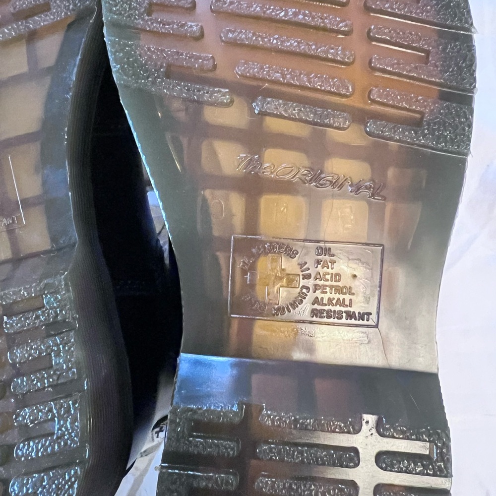 Dr. Martens  Black Boots with Yellow Stitching - Picture 5 of 8